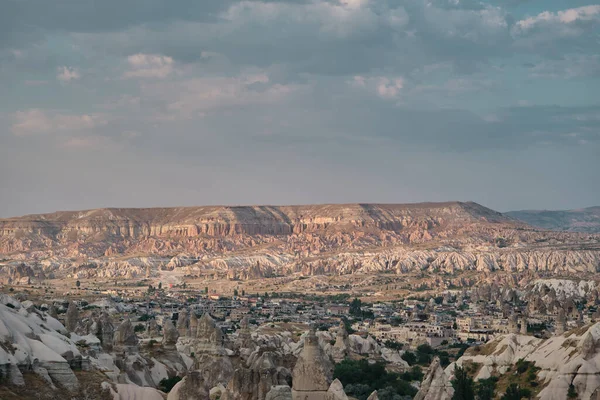 Vista Panorámica Cerca Uchisar Capadocia Con Magnífico Geológico Natural Con — Foto de Stock