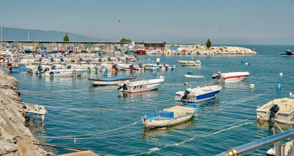 Gemlik Bursa Turkey 2021 Gemlik Dock Marmara Sea Sunny Day — Stock Photo, Image