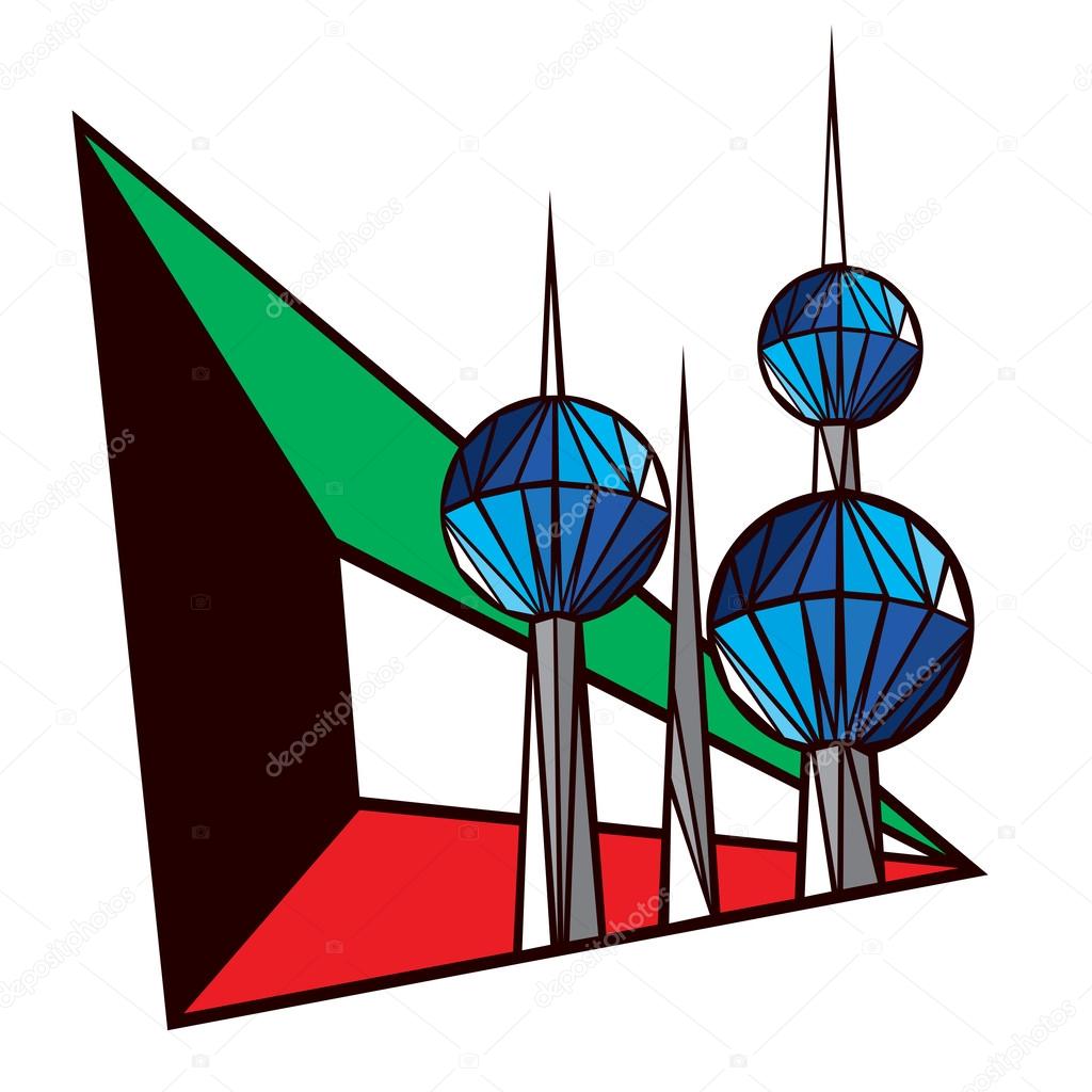 Arabian Landmarks Kuwait Towers ⬇ Vector Image by © Craitza Vector Stock 60745443