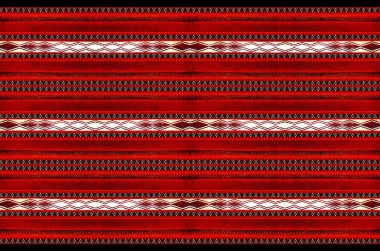 Güzel Detaylı Yatay Biçimli Klasik Motifler Arap Retro Sadu Kırmızı Halısı