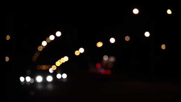 Circulation nocturne de la ville Lumières Bokeh 