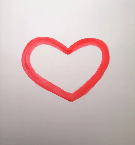 Red Heart White Background — Stock Photo, Image