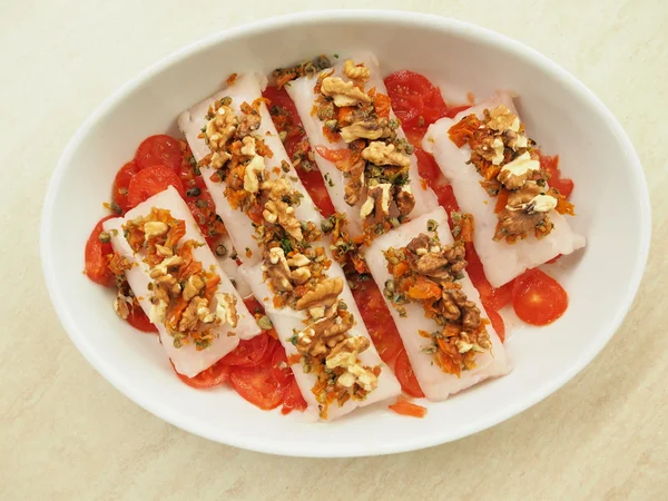 Cod, cappers ve ceviz