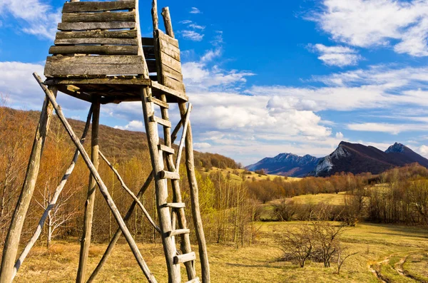 Hunting Watchtower Homolje Mountains Early Spring East Serbia — Stock Photo, Image