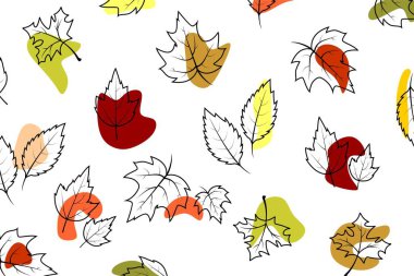 elle çizilmiş sonbahar desenli arkaplan