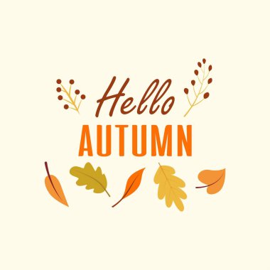 Sonbahar arkaplan düz tasarımı bırakır