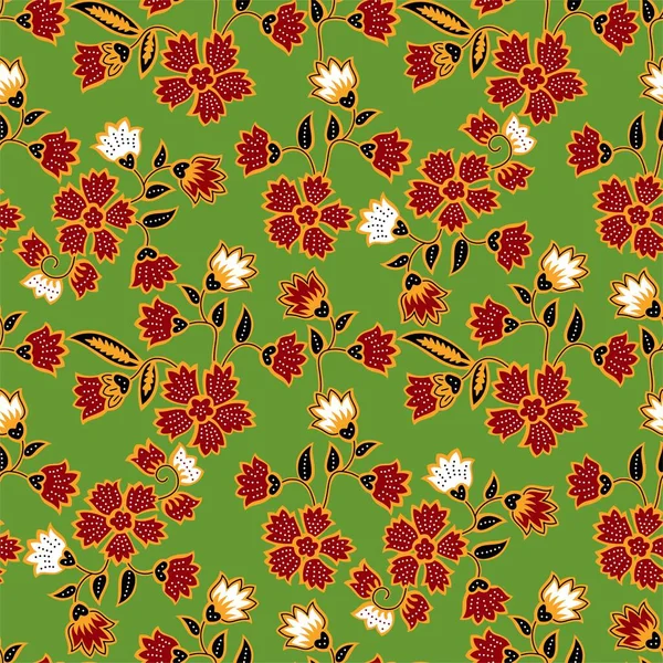 Batik tarzında çizilmiş çiçek desenli el