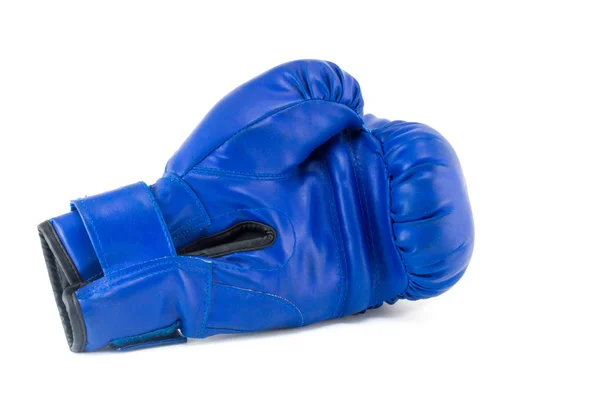 Blauwe Bokshandschoen geïsoleerd — Stockfoto
