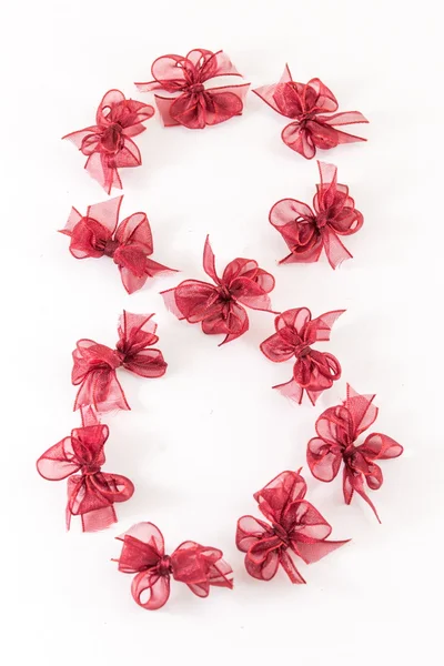 Figure of 8 made of small ribbons — Stock Photo, Image