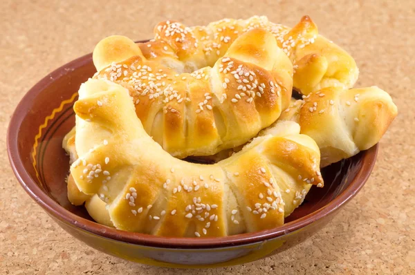 Homemade pastry with sesame — Stock Photo, Image