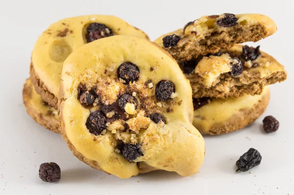 Biscotti fatti in casa con aronia e mirtilli rossi — Foto Stock