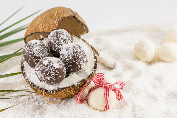 Fresh coconut and coconut cookies