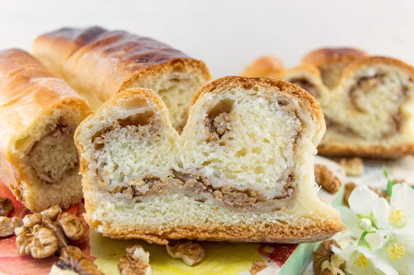 Strudel di noce fatto in casa — Foto Stock