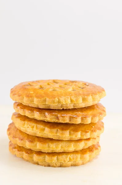 Torta de maçã doce biscoitos redondos — Fotografia de Stock