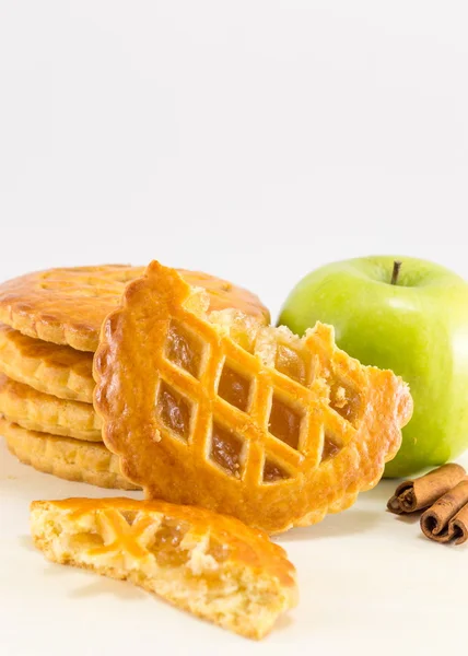 Sladký jablečný koláč kolo soubory cookie — Stock fotografie