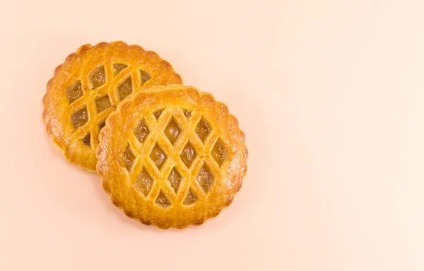 Tatlı elmalı turta yuvarlak kurabiye — Stok fotoğraf