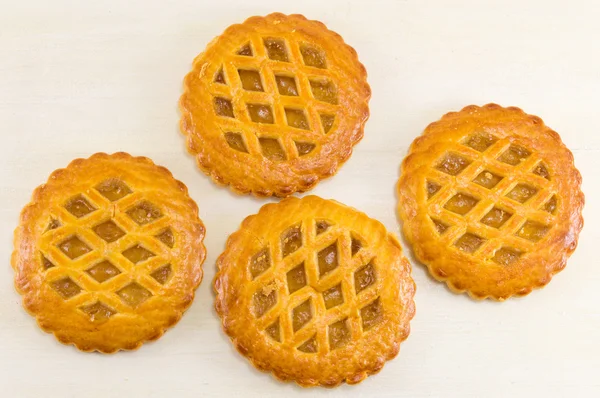 Süßer Apfelkuchen runde Plätzchen — Stockfoto