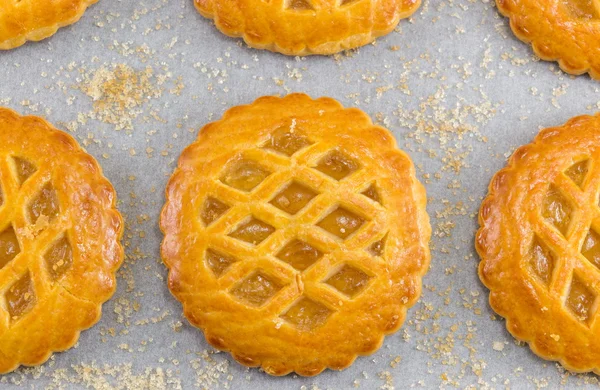 Tarte aux pommes sucrée cookies ronds — Photo