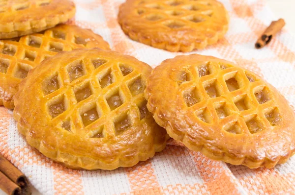 Tarte aux pommes sucrée cookies ronds — Photo