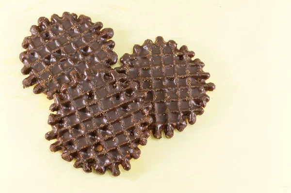 Cioccolato coperto rotondo biscotti fatti in casa — Foto Stock