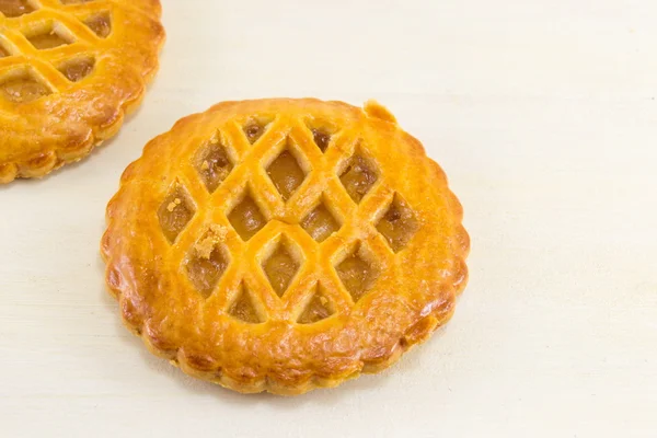 Пиріг з солодкого яблука кругле печиво — стокове фото