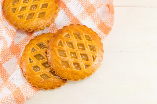 甘いアップルパイ丸いクッキー — ストック写真