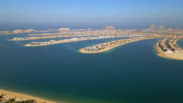 Bluewaters Island Och Ain Dubai Pariserhjul Dubai Förenade Arabemiratens Flygbilder — Stockvideo
