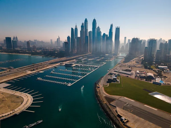 Dubai Marina Skyscrapers Jbr Beacg Розкішними Будівлями Курортами Одному Єднаних — стокове фото