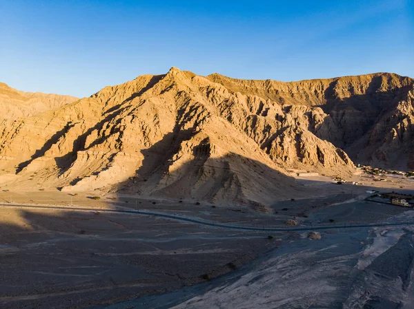 Jebel Jais Camino Desierto Montaña Rodeado Areniscas Emirato Ras Khaimah — Foto de Stock
