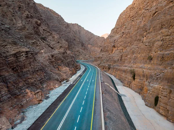 Jebel Jais Horská Pouštní Silnice Obklopená Pískovci Ras Khaimah Emirátu — Stock fotografie