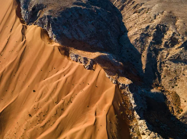 Fossiler Felsen Der Sharjah Wüste Der Vereinigten Arabischen Emirate Aus — Stockfoto