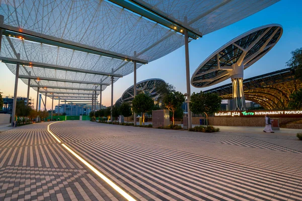 阿拉伯联合酋长国迪拜 2020年2月4日 在定于2021年在阿拉伯联合酋长国举行的2020年世博会上建造的Terra可持续性展馆 — 图库照片