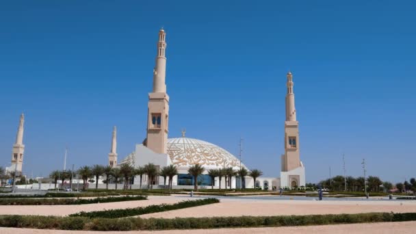 Scheich Khalifa Bin Zayed Nahyan Moschee Der Stadt Ain Des — Stockvideo