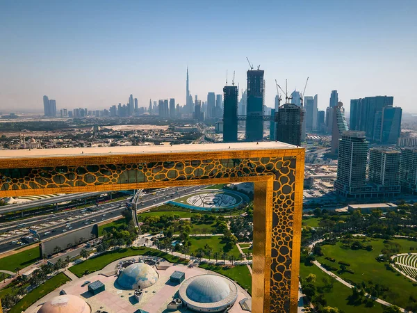 Дубай Объединенные Арабские Эмираты Апреля 2021 Года Дубай Горизонт Видно — стоковое фото