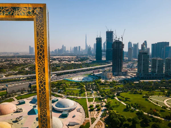 Dubái Emiratos Árabes Unidos Abril 2021 Dubai Skyline Seen Dubai —  Fotos de Stock