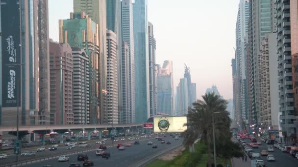 Dubai Förenade Arabemiraten Juni 2021 Downtown Dubai Modern Skyline Ovanför — Stockvideo