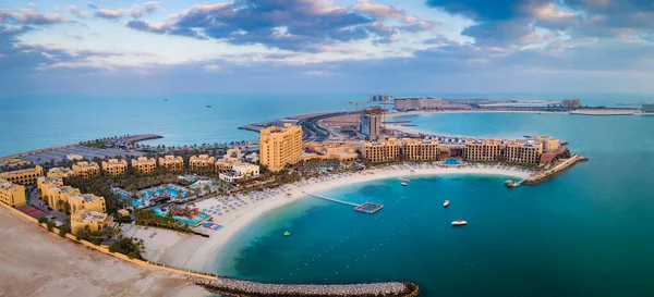 Île Marjan Front Mer Récupéré Terre Île Artificielle Dans Émirat — Photo