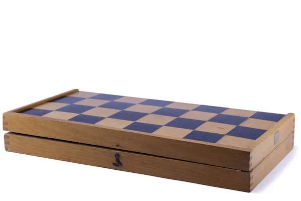Oude schaakbord geïsoleerd — Stockfoto