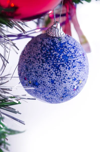 Esfera de decoração de Natal azul — Fotografia de Stock