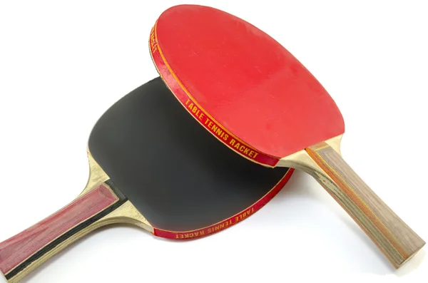 Due racchette da ping pong isolate — Foto Stock