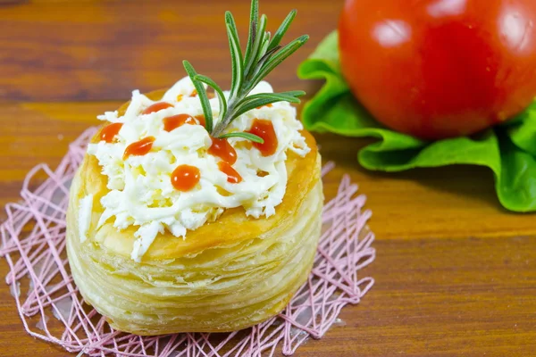 Pastelería casera con queso —  Fotos de Stock