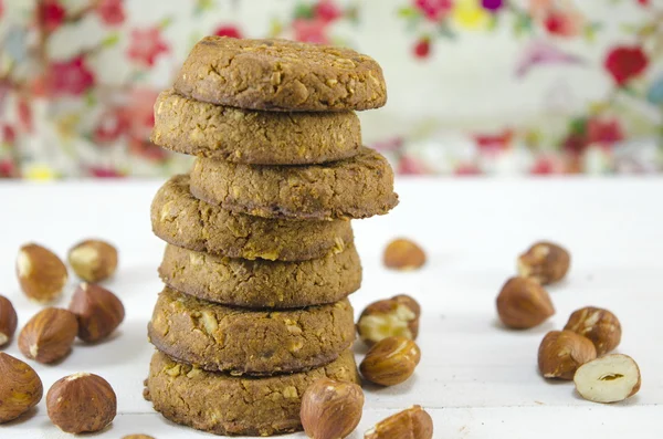 Biscuit à l'avoine et noisettes — Photo