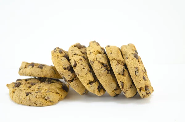 Čokoláda čip cookies, samostatný — Stock fotografie
