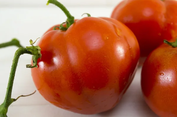 Bunch of wet tomatos closeup — Stock Photo, Image