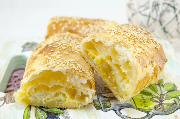 Torta de queijo caseiro — Fotografia de Stock