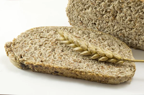 Integra bread slices on white background — Stock Photo, Image