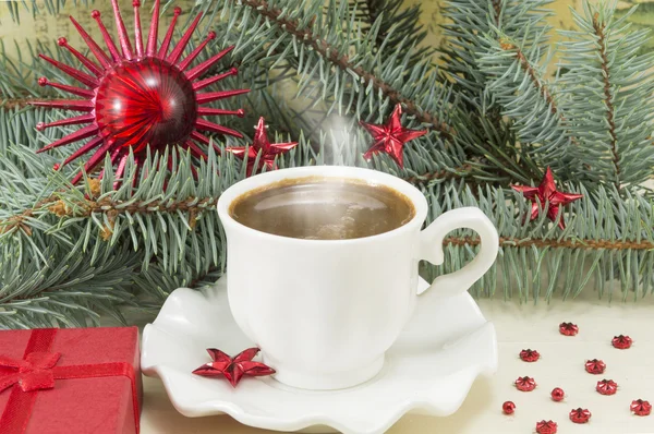 Tempo di caffè caldo invernale — Foto Stock