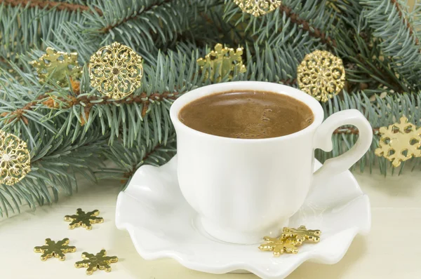 Tempo di caffè caldo invernale — Foto Stock