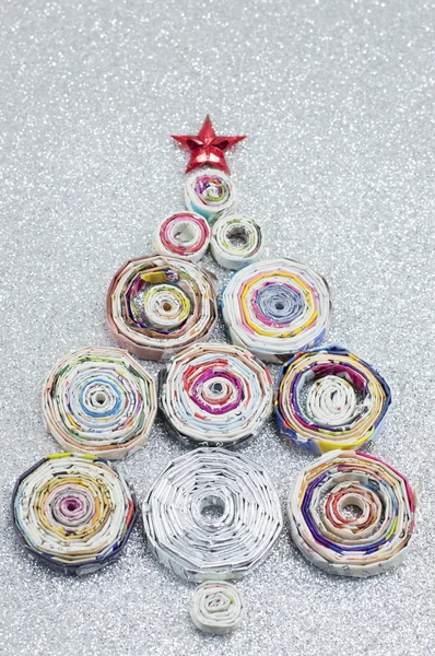 Décoration d'arbre de Noël en papier — Photo