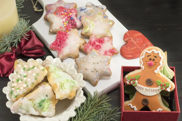 Star shaped Christmas cookies — Stock Photo, Image